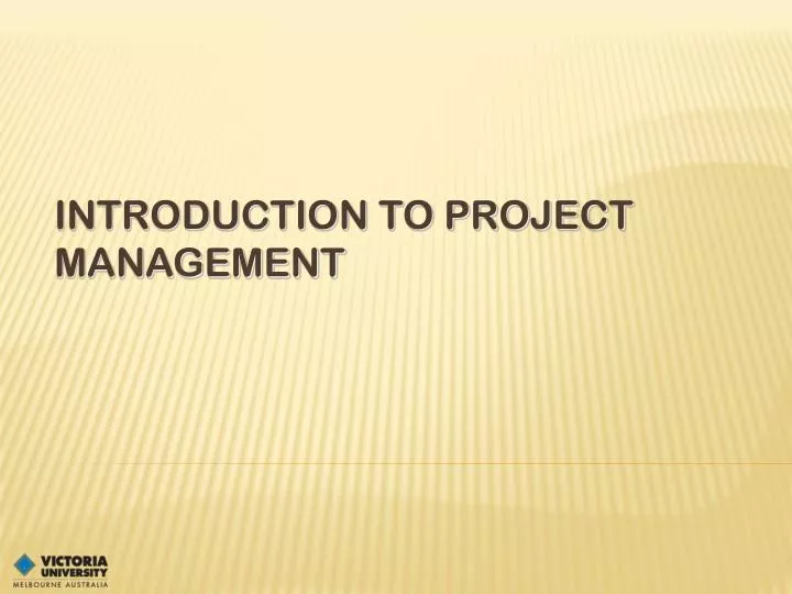 introduction to project management