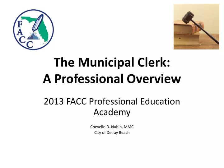 the municipal clerk a professional overview