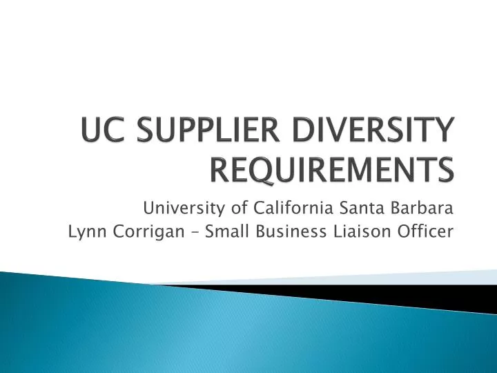 uc supplier diversity requirements