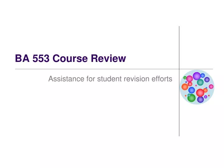 ba 553 course review