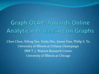 Graph OLAP: Towards Online Analytical Processing on Graphs