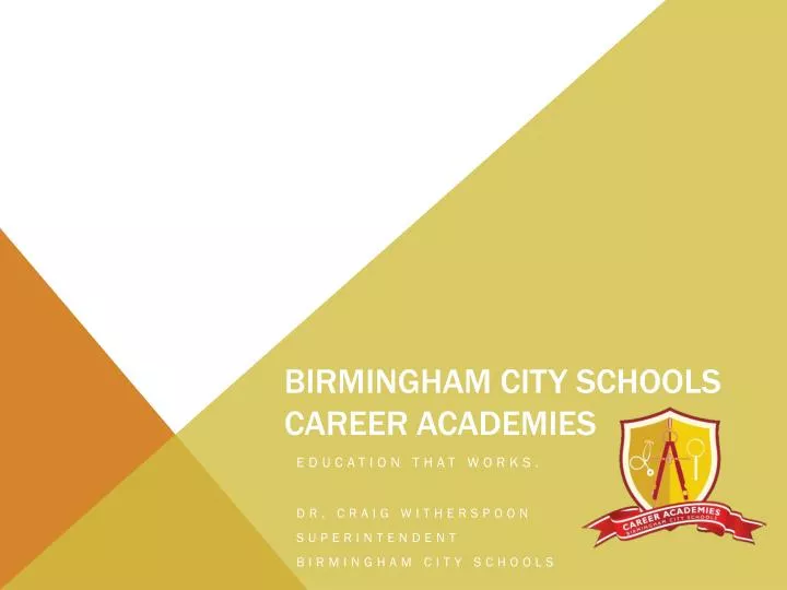 birmingham city schools career academies