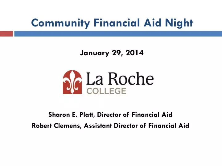 community financial aid night