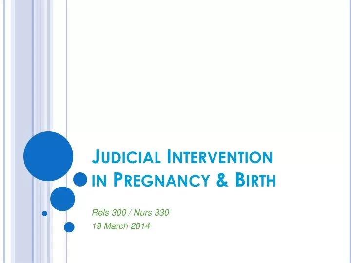 judicial intervention in pregnancy birth
