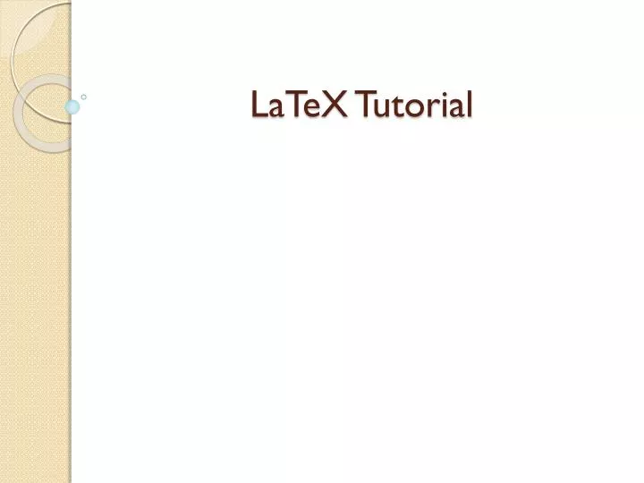 latex tutorial