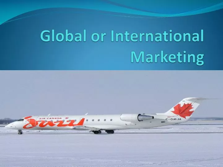 global or international marketing
