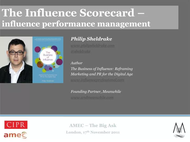 the influence scorecard influence performance management