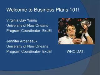Welcome to Business Plans 101!