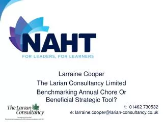 Larraine Cooper The Larian Consultancy Limited Benchmarking Annual Chore Or Beneficial Strategic Tool?