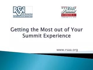 The Receptive Services Association of America Getting the Most out of Your Summit Experience