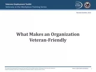 What Makes an Organization Veteran-Friendly