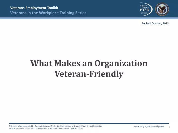 what makes an organization veteran friendly