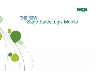 Sage SalesLogix Mobile
