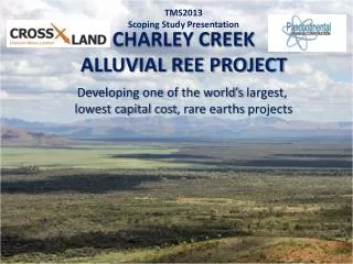 CHARLEY CREEK ALLUVIAL REE PROJECT