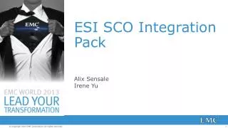 ESI SCO Integration Pack