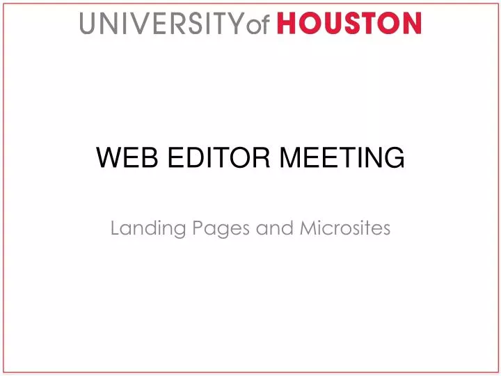 web editor meeting