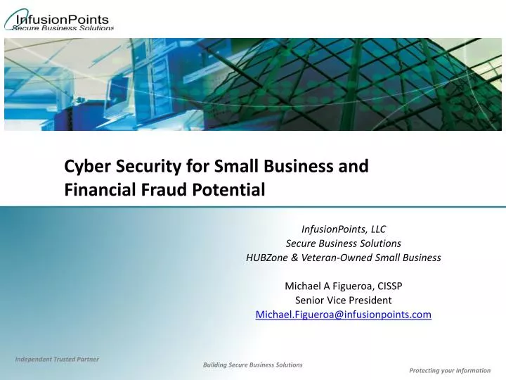 cyber security for small business and financial fraud potential