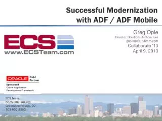 Successful Modernization with ADF / ADF Mobile