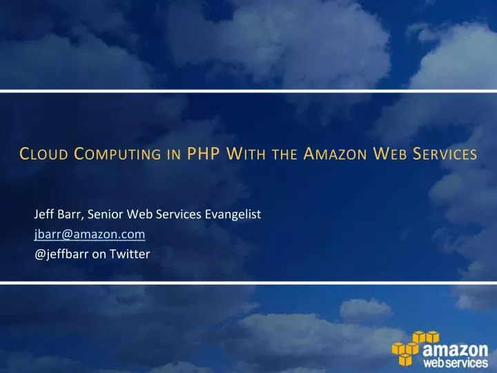 cloud computing in php with the amazon web services