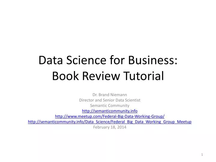 data science for business book review tutorial