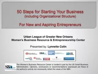 50 Steps for Starting Your Business (including Organizational Structure) For New and Aspiring Entrepreneurs