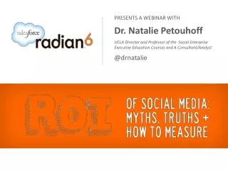 presents a webinar with Dr. Natalie Petouhoff UCLA Director and Professor of the Social Enterprise Executive Educati