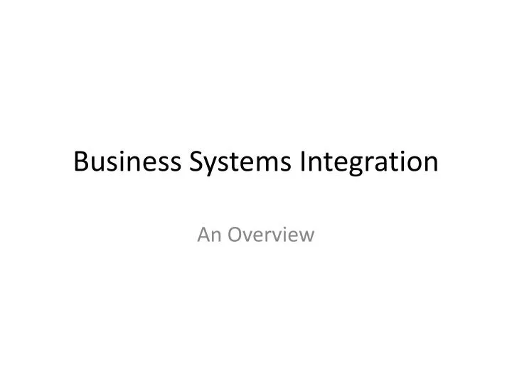 business systems integration