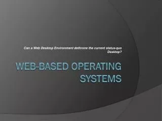 Web-Based Operating Systems