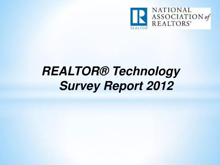 realtor technology survey report 2012