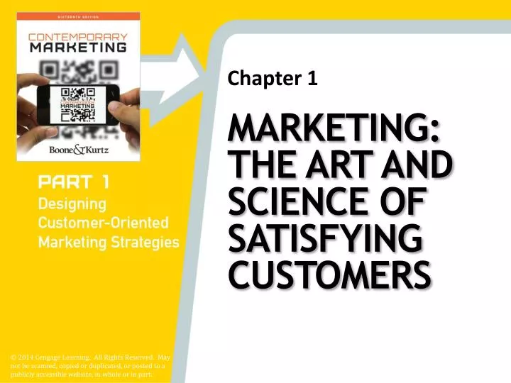 marketing the art and science of satisfying customers