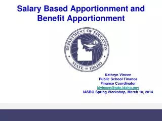 Salary Based Apportionment and Benefit Apportionment