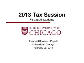 2013 Tax Session F1 and J1 Students