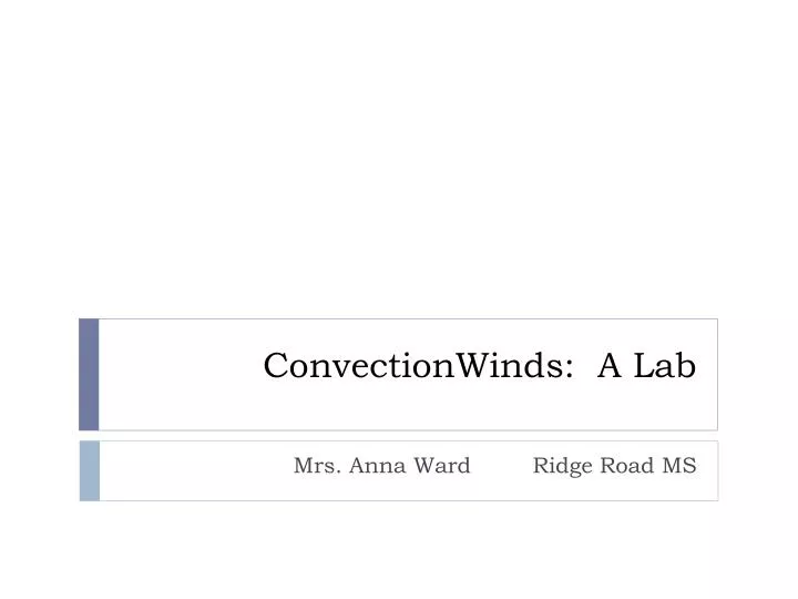 convectionwinds a lab