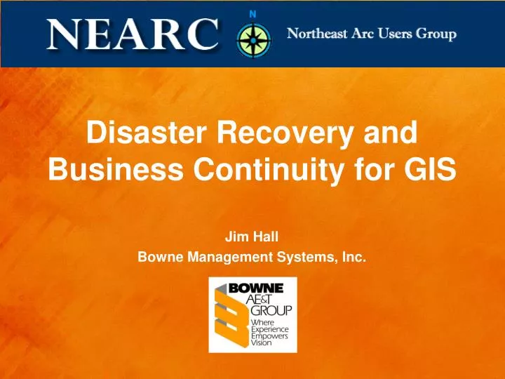 disaster recovery and business continuity for gis