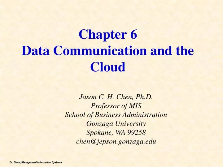 chapter 6 data communication and the cloud