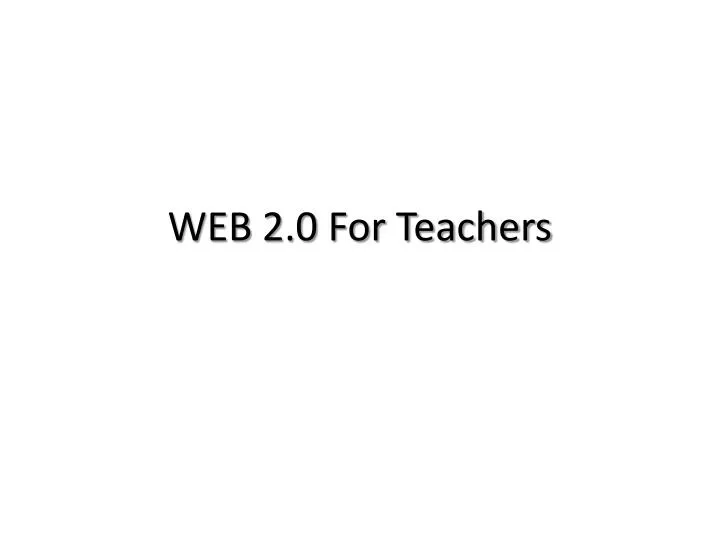 web 2 0 for teachers