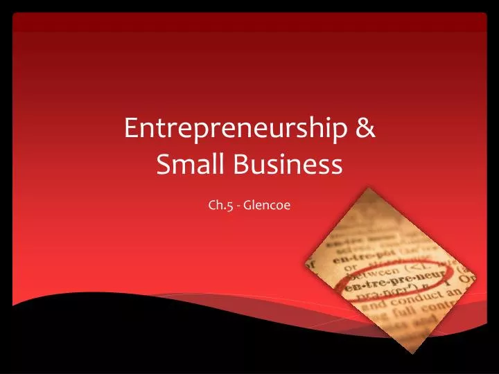 entrepreneurship small business