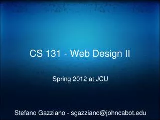 CS 131 - Web Design II