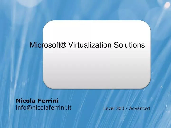 microsoft virtualization solutions