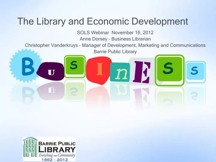 the library and economic development