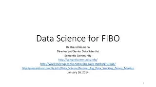 Data Science for FIBO
