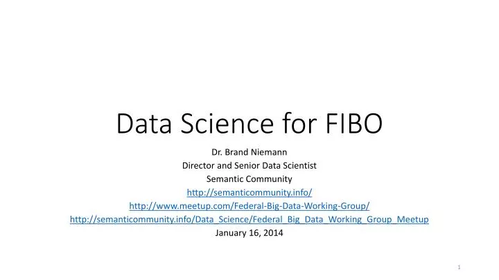 data science for fibo