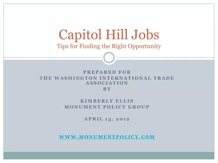 capitol hill jobs tips for finding the right opportunity
