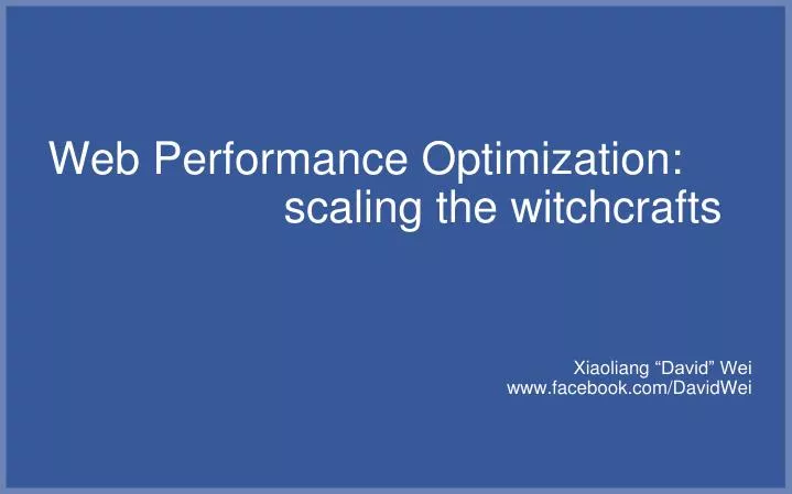 web performance optimization scaling the witchcrafts