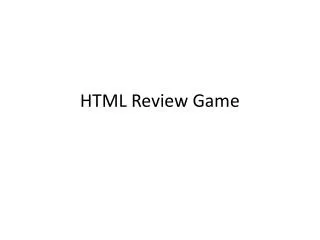 HTML Review Game