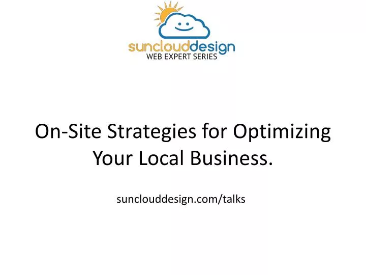 on site strategies for optimizing your local business