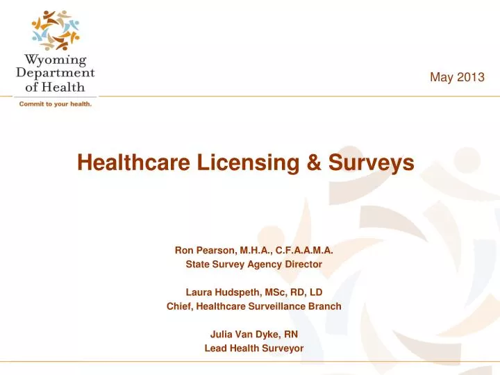 healthcare licensing surveys