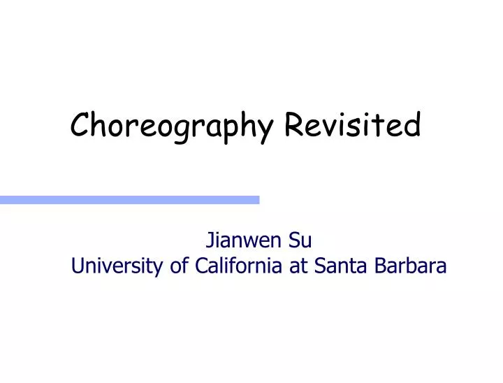 choreography revisited