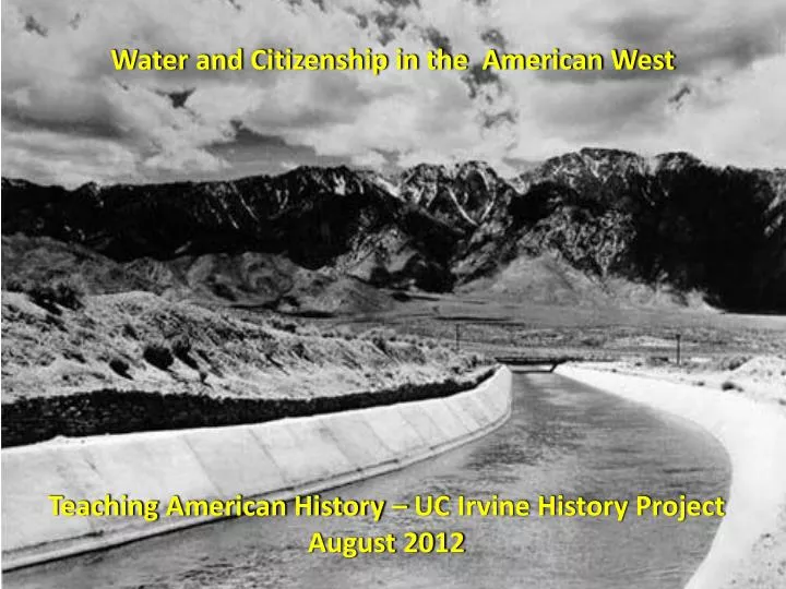 water and citizenship in the american west