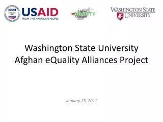 Washington State University Afghan eQuality Alliances Project